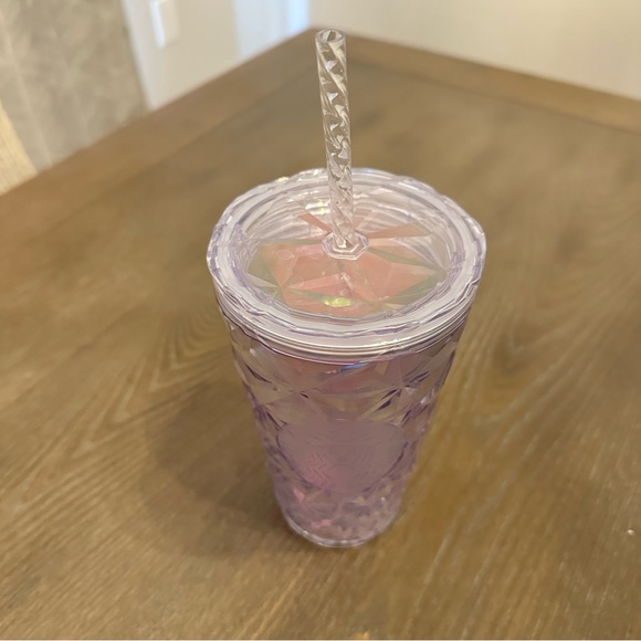 Starbucks Holiday 2023 Clear Diamond Prism Grande Cold Cup Tumbler 16 Oz w/Straw - Picture 3 of 4